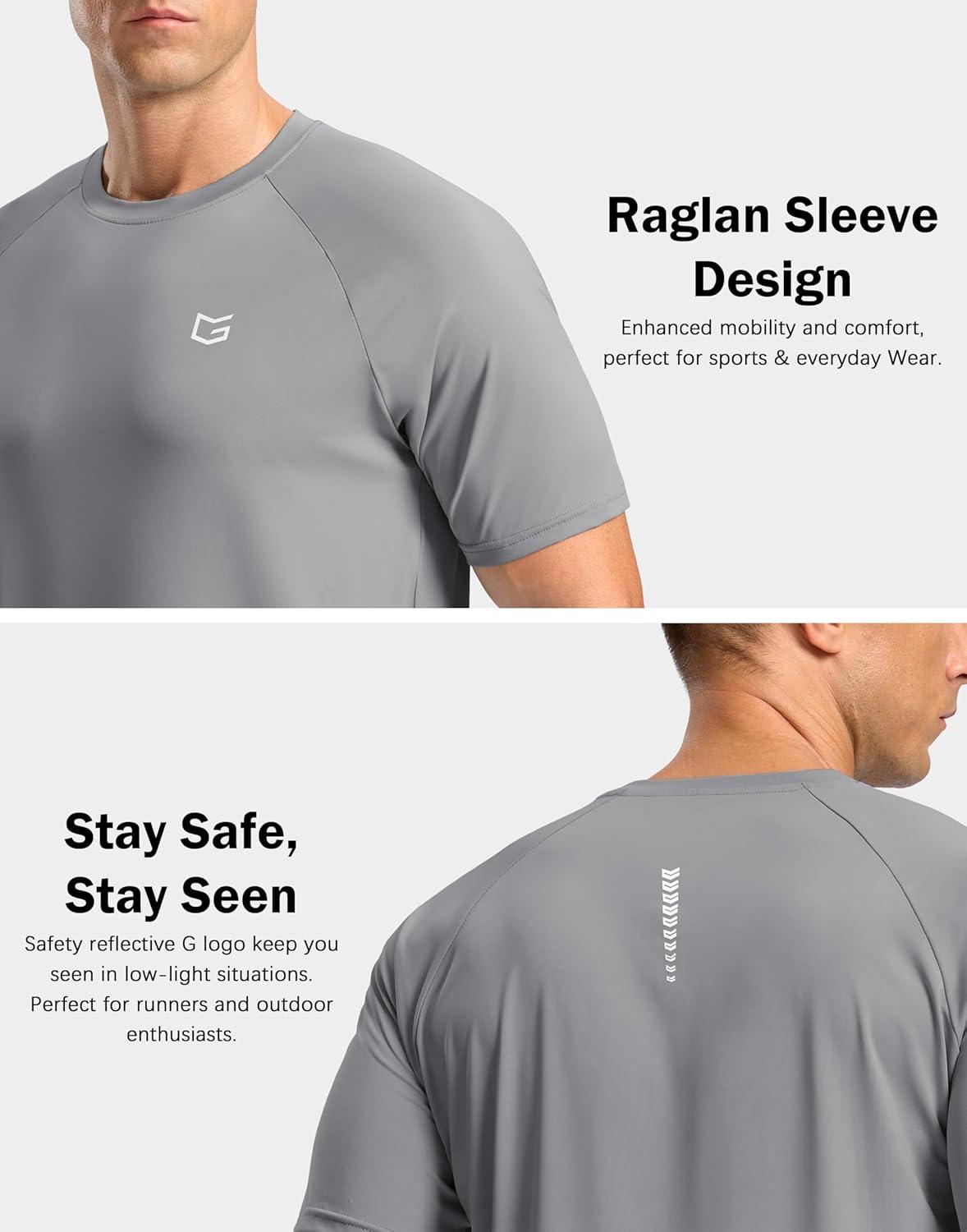 imageG Gradual Mens Athletic Workout TShirts Moisture Wicking Cooling Running Shirts Short Sleeve Performance Tee for Gym TennisLight Grey