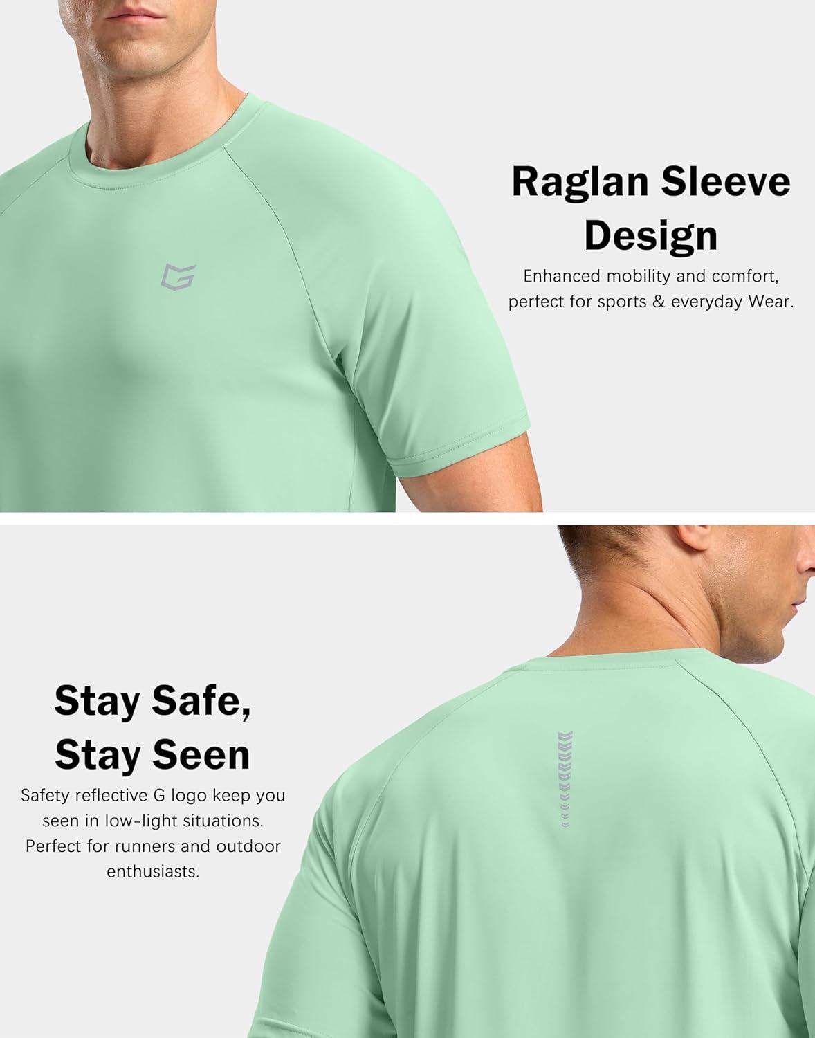 imageG Gradual Mens Athletic Workout TShirts Moisture Wicking Cooling Running Shirts Short Sleeve Performance Tee for Gym TennisMint Green