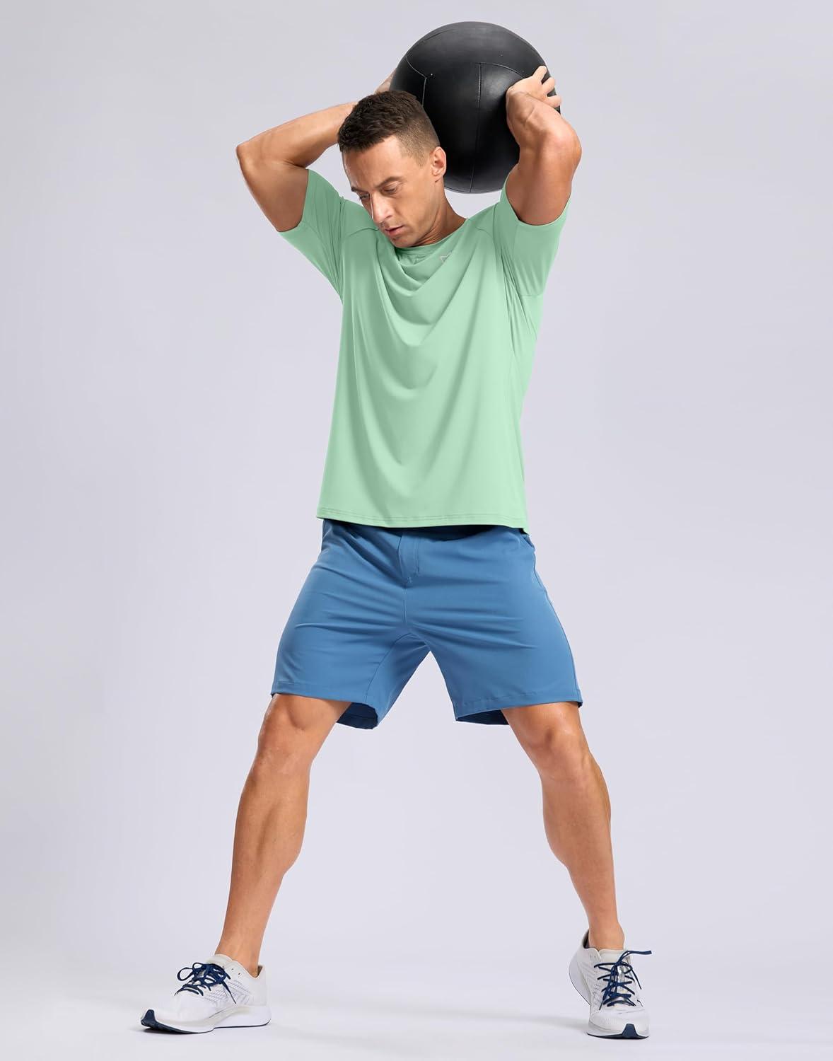 imageG Gradual Mens Athletic Workout TShirts Moisture Wicking Cooling Running Shirts Short Sleeve Performance Tee for Gym TennisMint Green