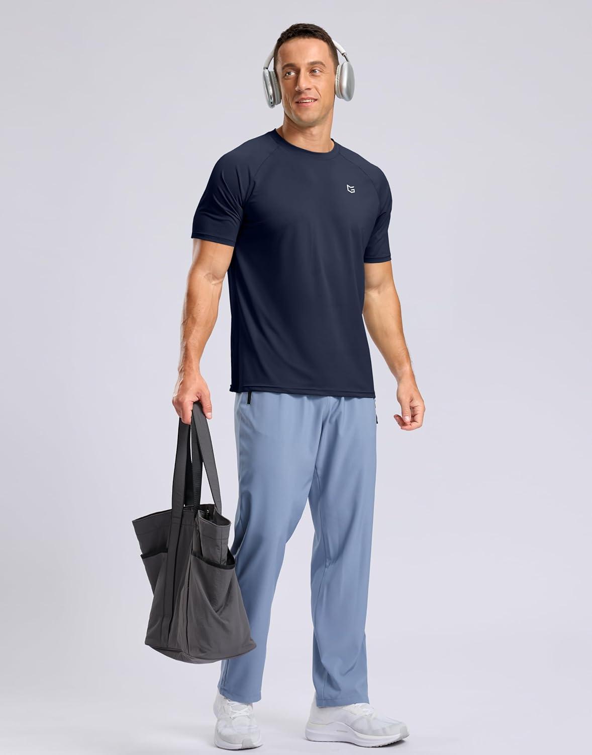 imageG Gradual Mens Athletic Workout TShirts Moisture Wicking Cooling Running Shirts Short Sleeve Performance Tee for Gym TennisNavy
