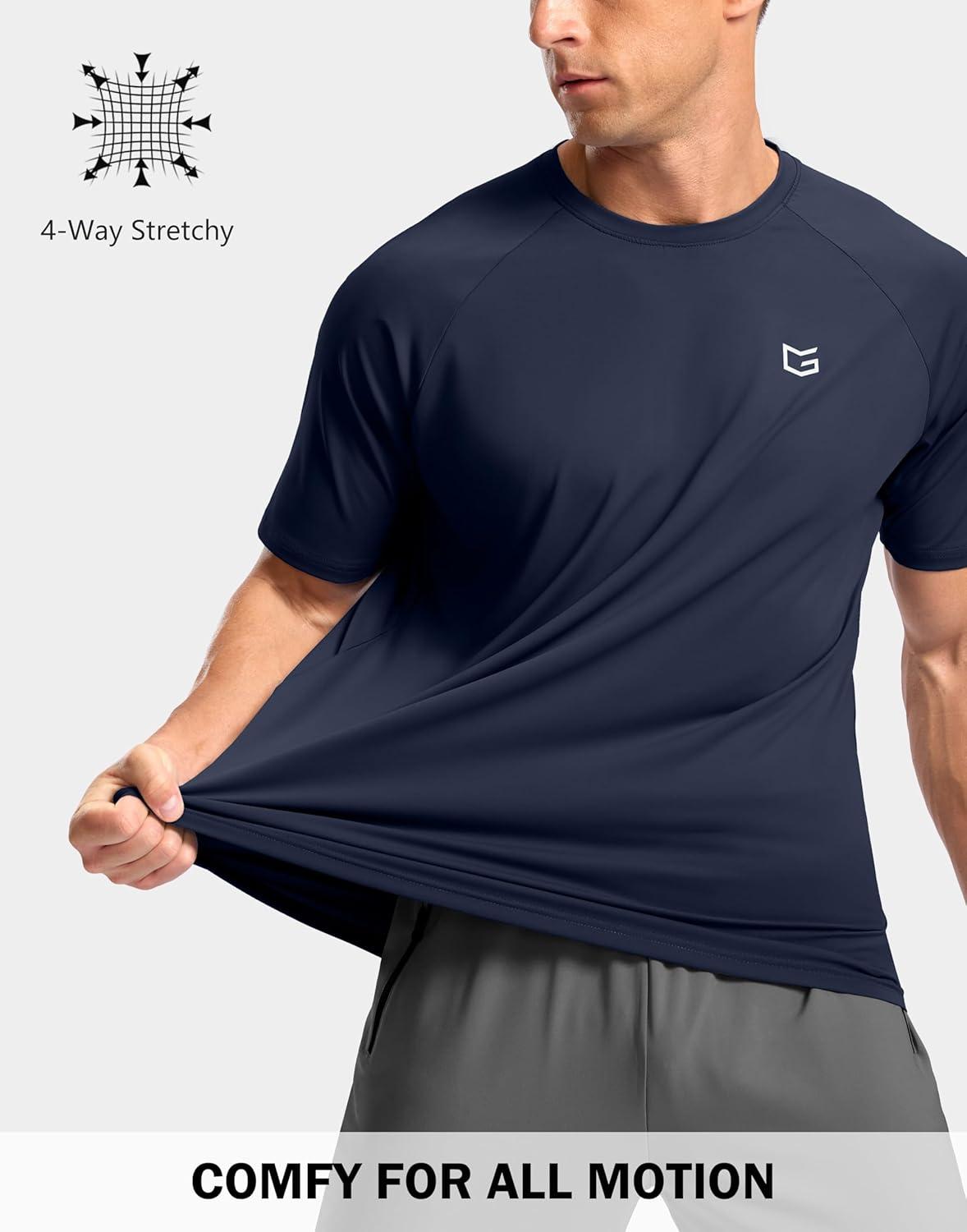 imageG Gradual Mens Athletic Workout TShirts Moisture Wicking Cooling Running Shirts Short Sleeve Performance Tee for Gym TennisNavy