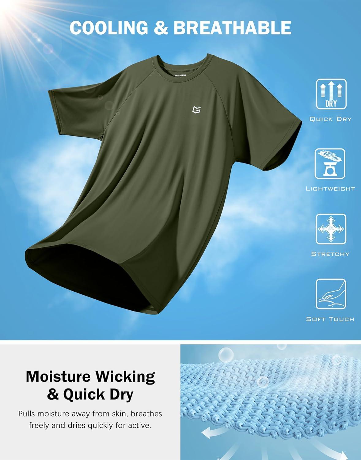 imageG Gradual Mens Athletic Workout TShirts Moisture Wicking Cooling Running Shirts Short Sleeve Performance Tee for Gym TennisOlive