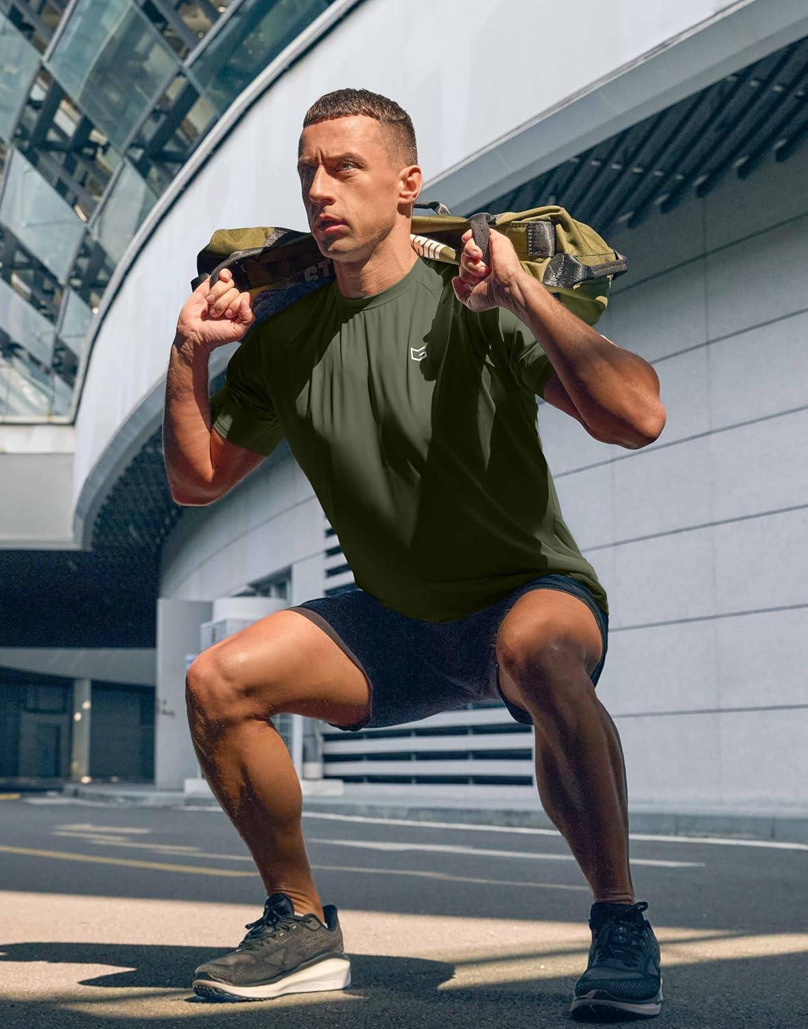 imageG Gradual Mens Athletic Workout TShirts Moisture Wicking Cooling Running Shirts Short Sleeve Performance Tee for Gym TennisOlive