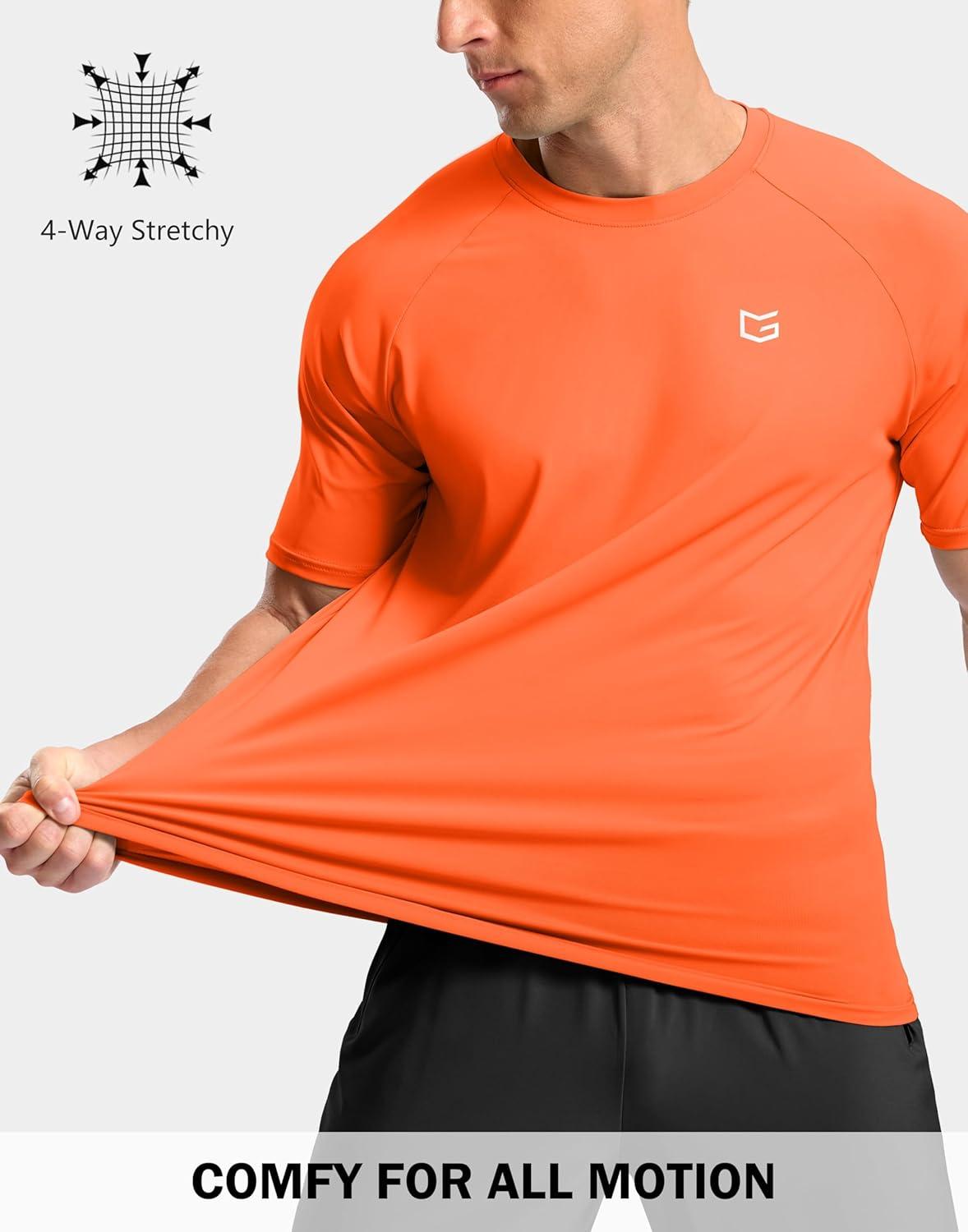 imageG Gradual Mens Athletic Workout TShirts Moisture Wicking Cooling Running Shirts Short Sleeve Performance Tee for Gym TennisOrange