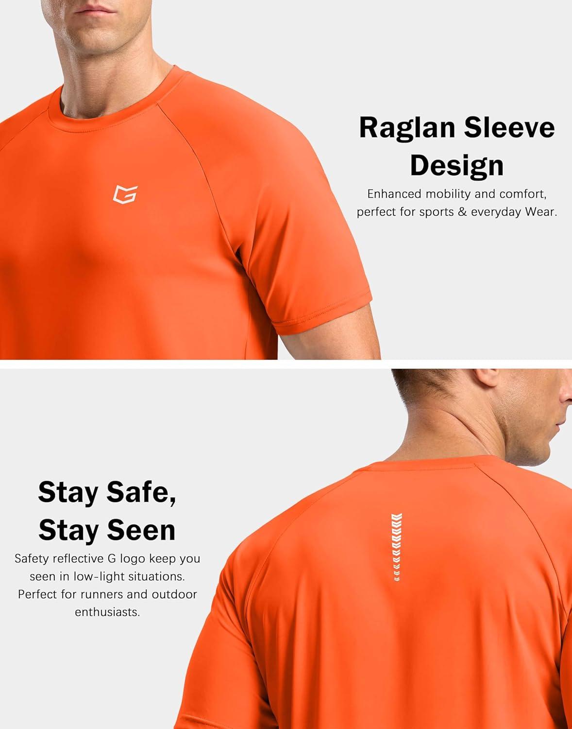 imageG Gradual Mens Athletic Workout TShirts Moisture Wicking Cooling Running Shirts Short Sleeve Performance Tee for Gym TennisOrange