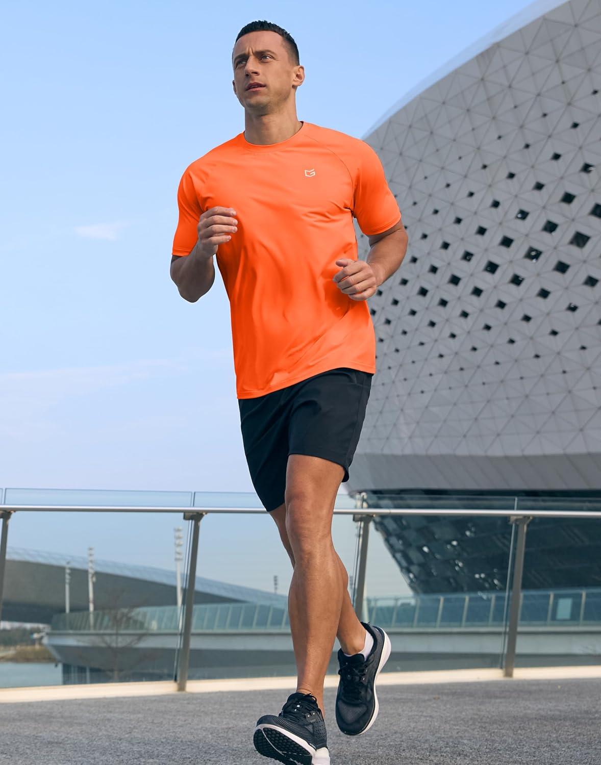 imageG Gradual Mens Athletic Workout TShirts Moisture Wicking Cooling Running Shirts Short Sleeve Performance Tee for Gym TennisOrange