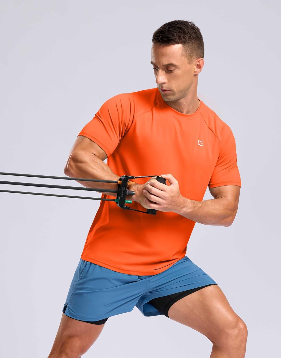 imageG Gradual Mens Athletic Workout TShirts Moisture Wicking Cooling Running Shirts Short Sleeve Performance Tee for Gym TennisOrange