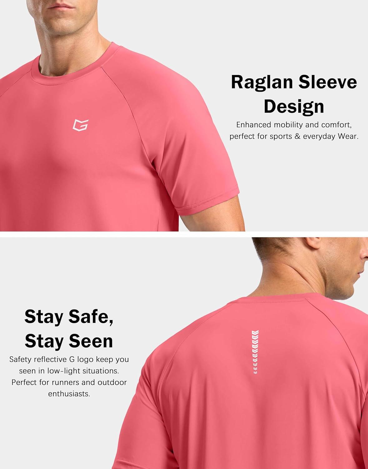 imageG Gradual Mens Athletic Workout TShirts Moisture Wicking Cooling Running Shirts Short Sleeve Performance Tee for Gym TennisPink