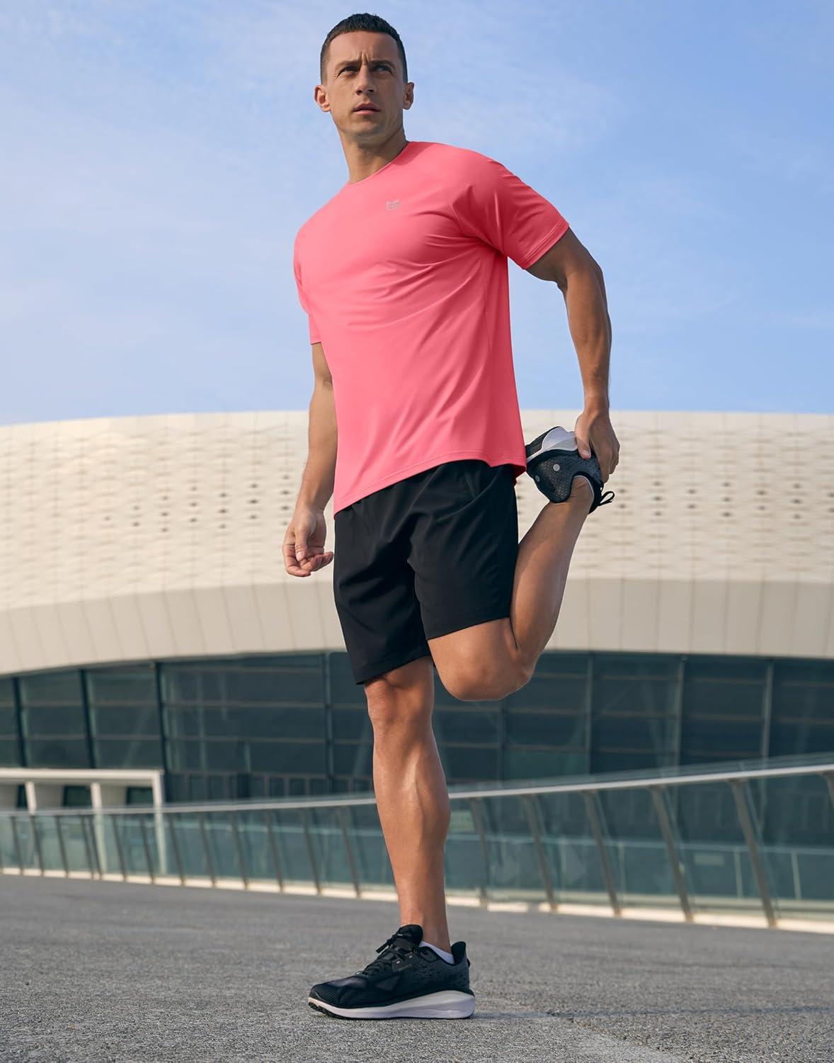 imageG Gradual Mens Athletic Workout TShirts Moisture Wicking Cooling Running Shirts Short Sleeve Performance Tee for Gym TennisPink