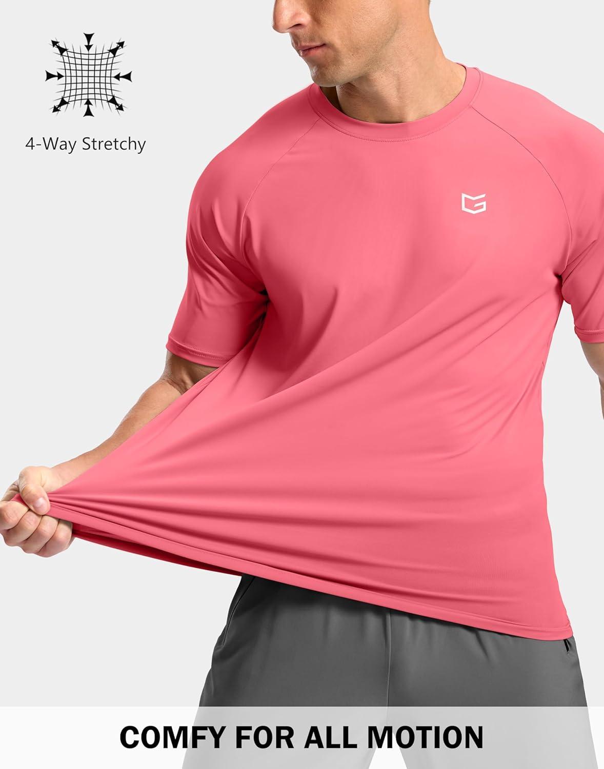 imageG Gradual Mens Athletic Workout TShirts Moisture Wicking Cooling Running Shirts Short Sleeve Performance Tee for Gym TennisPink
