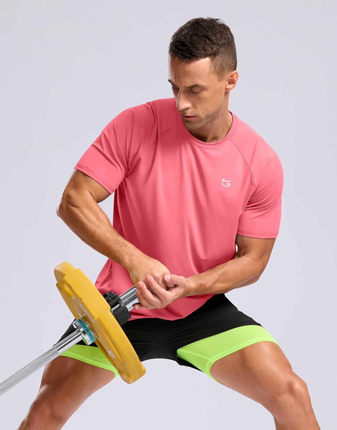 imageG Gradual Mens Athletic Workout TShirts Moisture Wicking Cooling Running Shirts Short Sleeve Performance Tee for Gym TennisPink