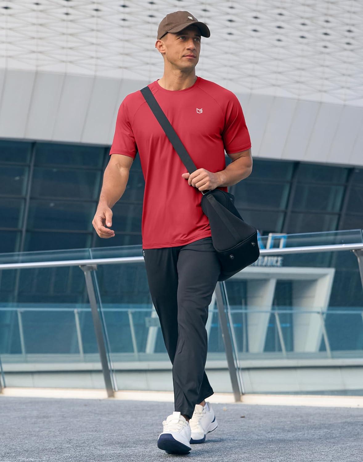 imageG Gradual Mens Athletic Workout TShirts Moisture Wicking Cooling Running Shirts Short Sleeve Performance Tee for Gym TennisRed
