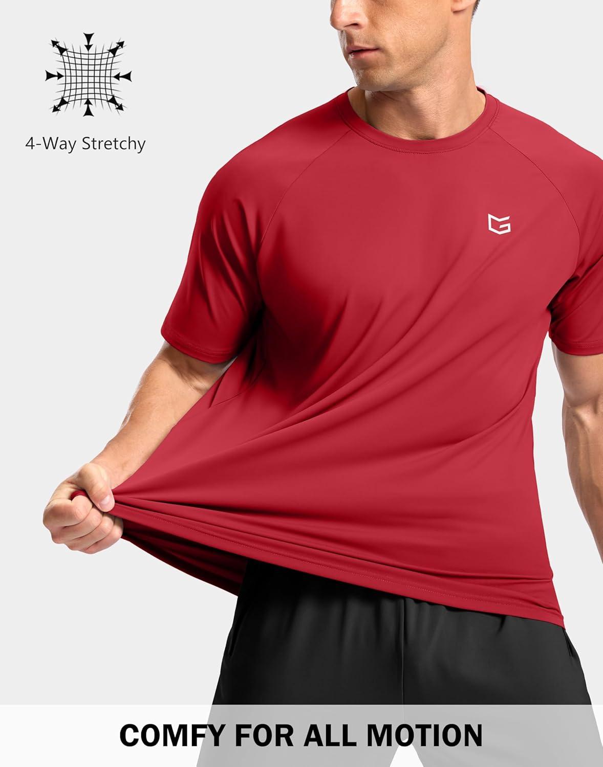 imageG Gradual Mens Athletic Workout TShirts Moisture Wicking Cooling Running Shirts Short Sleeve Performance Tee for Gym TennisRed