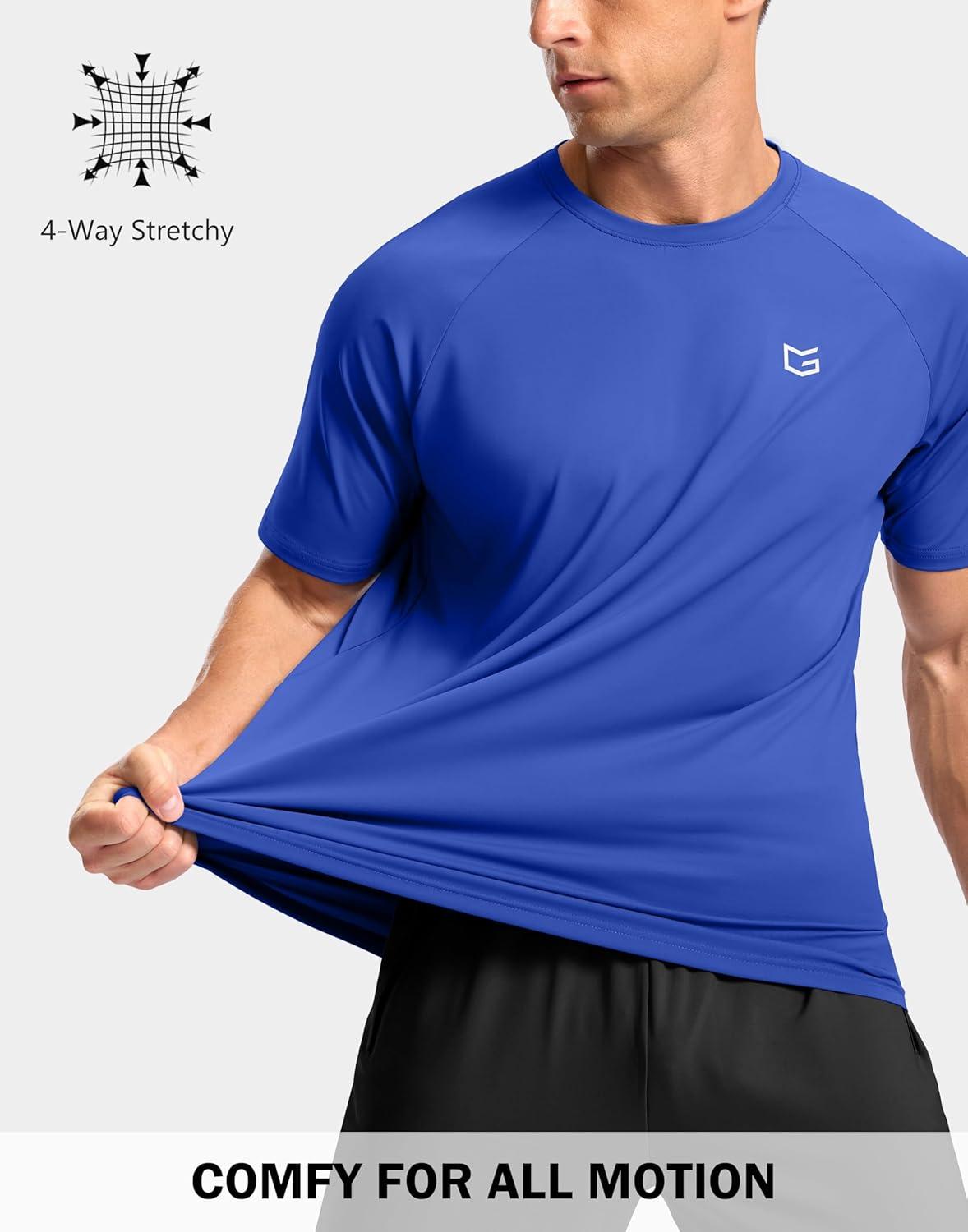 imageG Gradual Mens Athletic Workout TShirts Moisture Wicking Cooling Running Shirts Short Sleeve Performance Tee for Gym TennisRoyal Blue