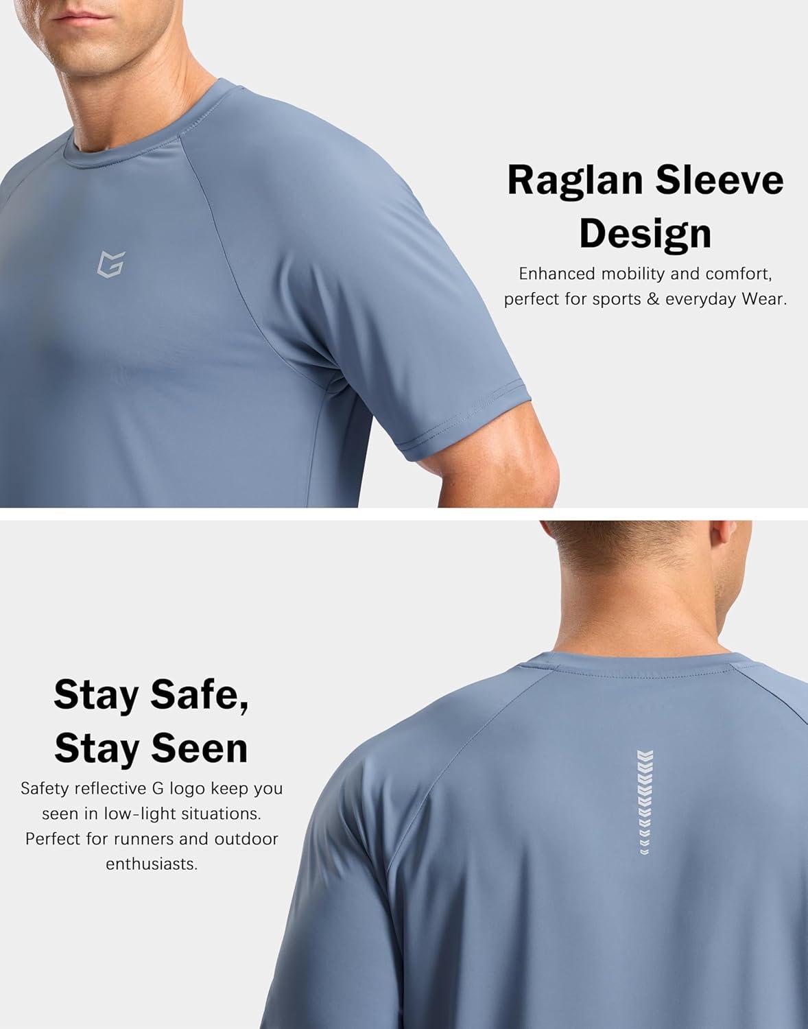 imageG Gradual Mens Athletic Workout TShirts Moisture Wicking Cooling Running Shirts Short Sleeve Performance Tee for Gym TennisSlate Blue