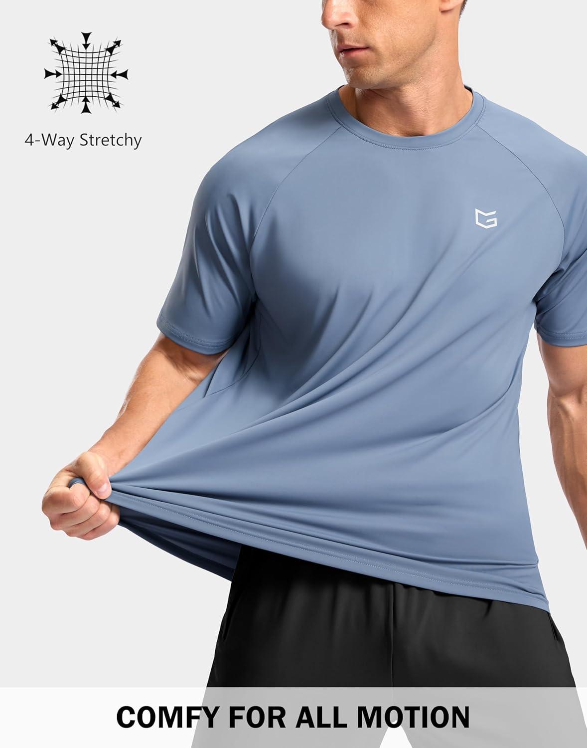 imageG Gradual Mens Athletic Workout TShirts Moisture Wicking Cooling Running Shirts Short Sleeve Performance Tee for Gym TennisSlate Blue