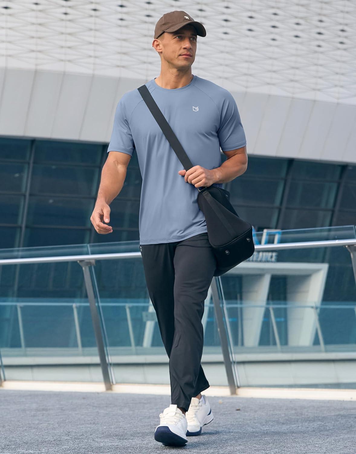 imageG Gradual Mens Athletic Workout TShirts Moisture Wicking Cooling Running Shirts Short Sleeve Performance Tee for Gym TennisSlate Blue