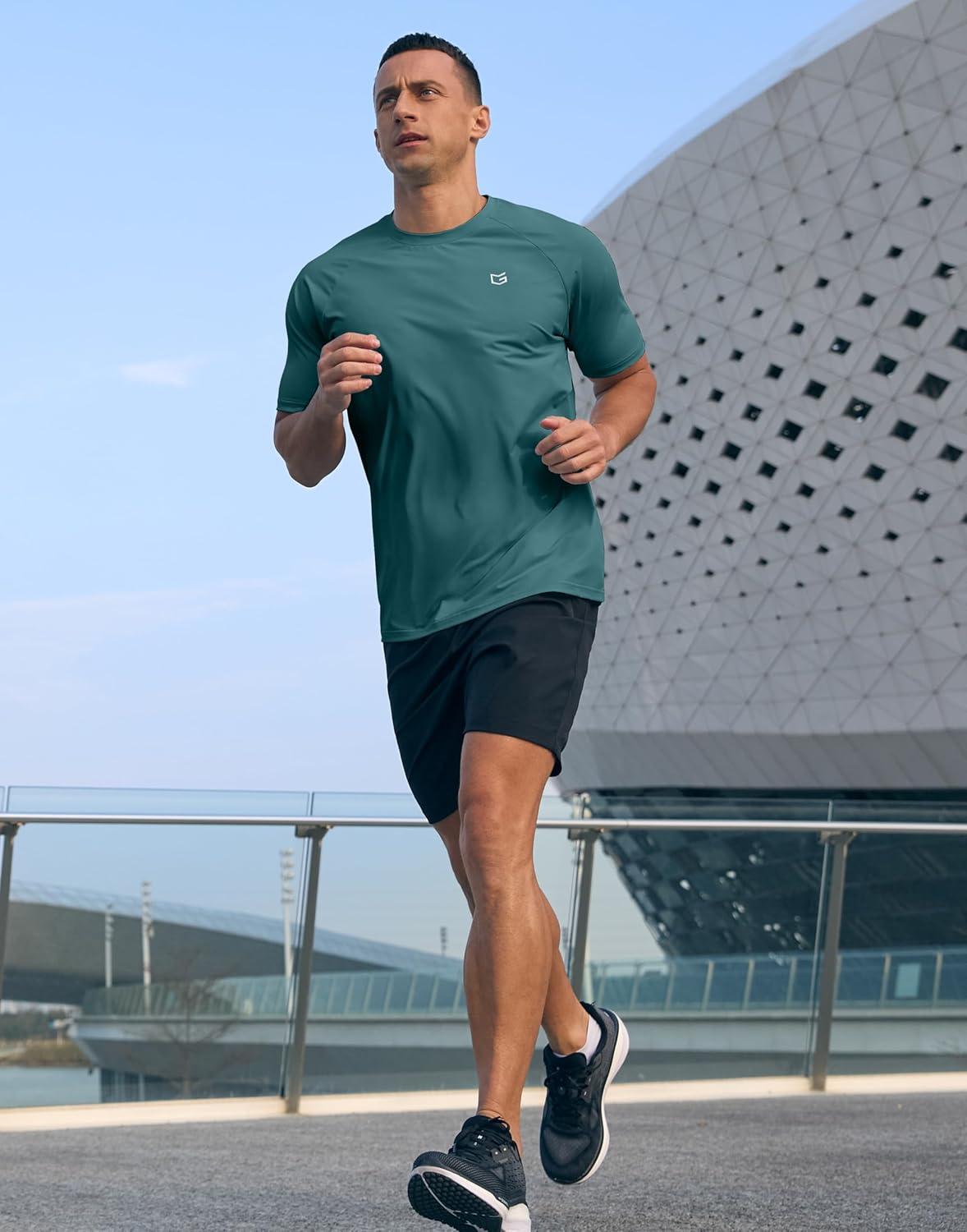 imageG Gradual Mens Athletic Workout TShirts Moisture Wicking Cooling Running Shirts Short Sleeve Performance Tee for Gym TennisTeal