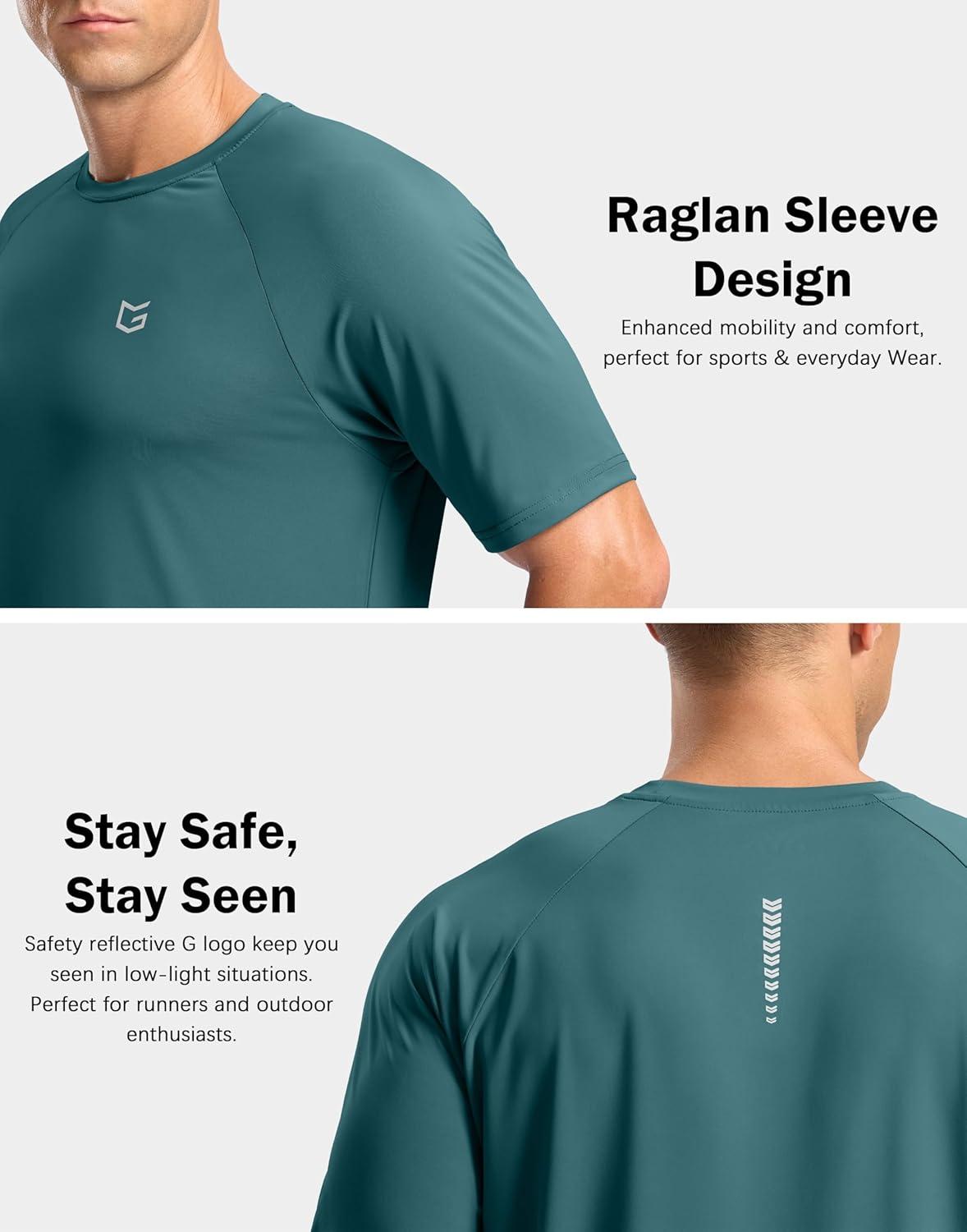 imageG Gradual Mens Athletic Workout TShirts Moisture Wicking Cooling Running Shirts Short Sleeve Performance Tee for Gym TennisTeal