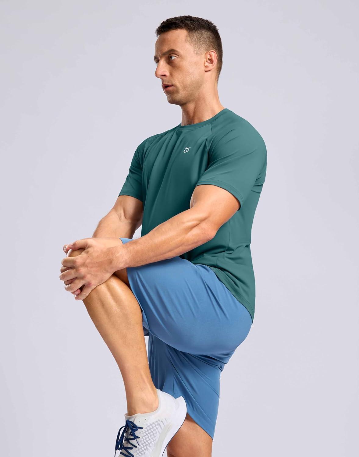 imageG Gradual Mens Athletic Workout TShirts Moisture Wicking Cooling Running Shirts Short Sleeve Performance Tee for Gym TennisTeal