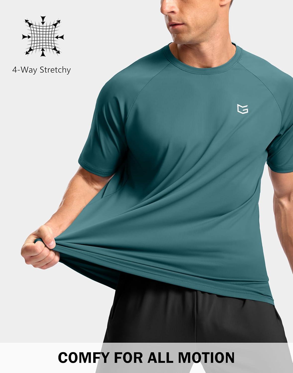 imageG Gradual Mens Athletic Workout TShirts Moisture Wicking Cooling Running Shirts Short Sleeve Performance Tee for Gym TennisTeal