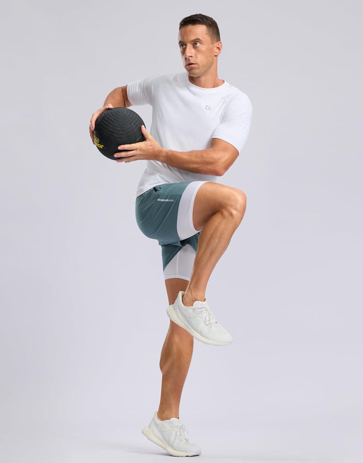 imageG Gradual Mens Athletic Workout TShirts Moisture Wicking Cooling Running Shirts Short Sleeve Performance Tee for Gym TennisWhite
