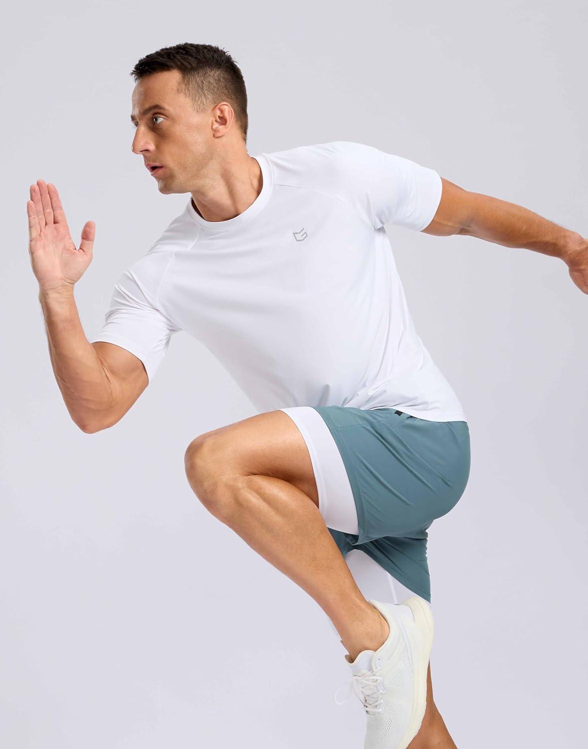imageG Gradual Mens Athletic Workout TShirts Moisture Wicking Cooling Running Shirts Short Sleeve Performance Tee for Gym TennisWhite