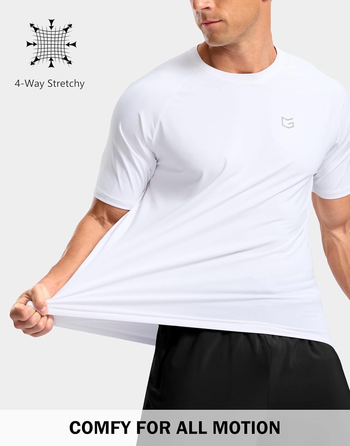imageG Gradual Mens Athletic Workout TShirts Moisture Wicking Cooling Running Shirts Short Sleeve Performance Tee for Gym TennisWhite