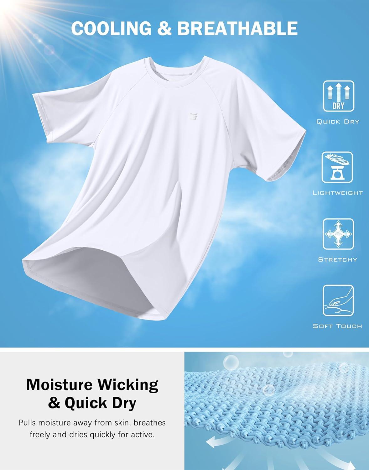 imageG Gradual Mens Athletic Workout TShirts Moisture Wicking Cooling Running Shirts Short Sleeve Performance Tee for Gym TennisWhite