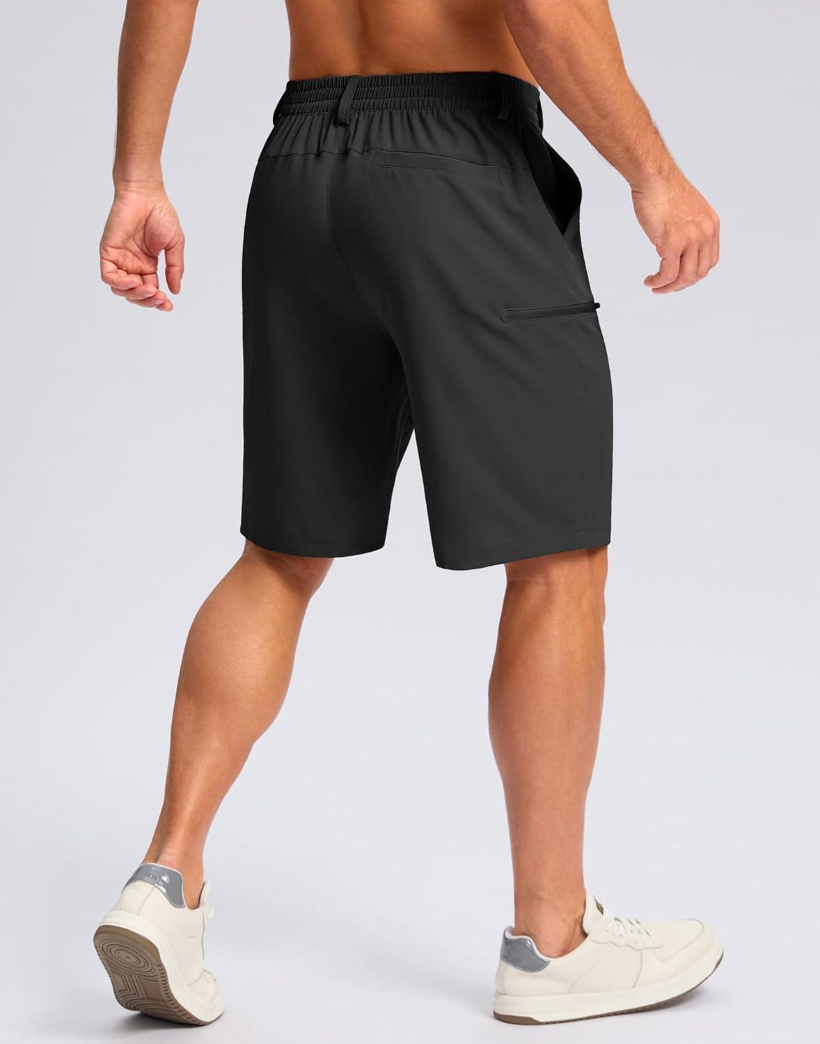 imageG Gradual Mens Casual Shorts 7 9 5 Lightweight 4 Pockets Stretch QuickDry Summer Shorts for Golf Work Hiking TripsBlack