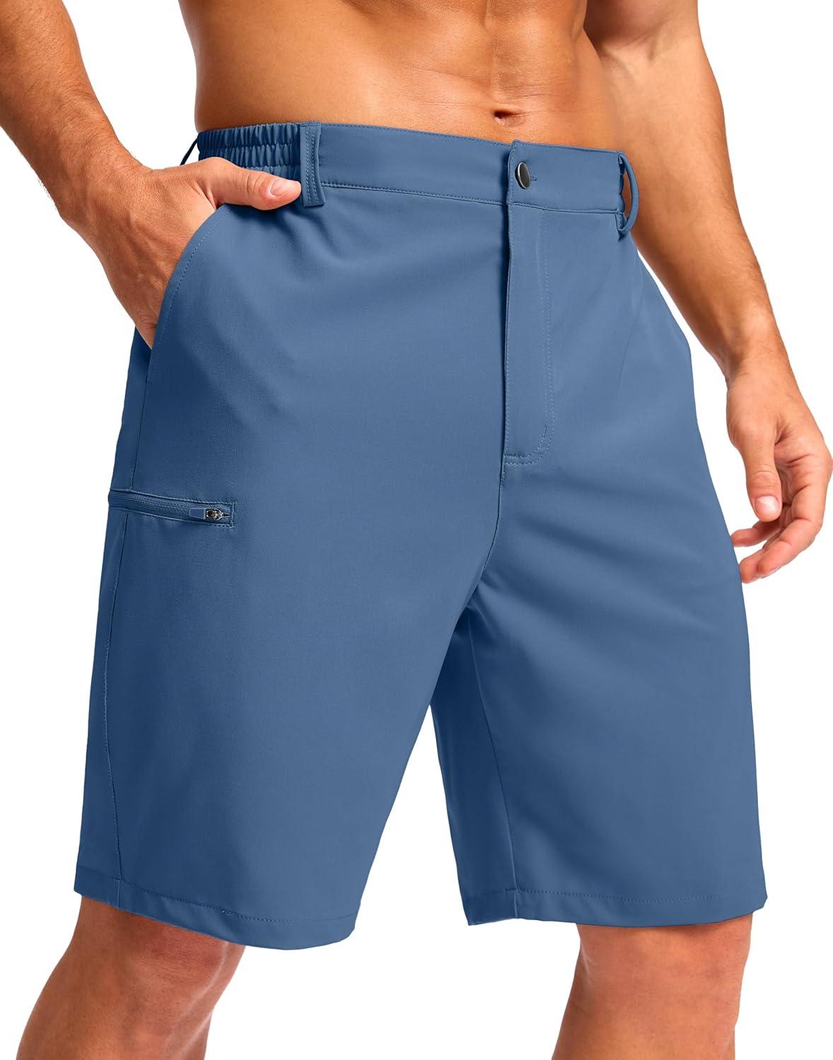 imageG Gradual Mens Casual Shorts 7 9 5 Lightweight 4 Pockets Stretch QuickDry Summer Shorts for Golf Work Hiking TripsBlue