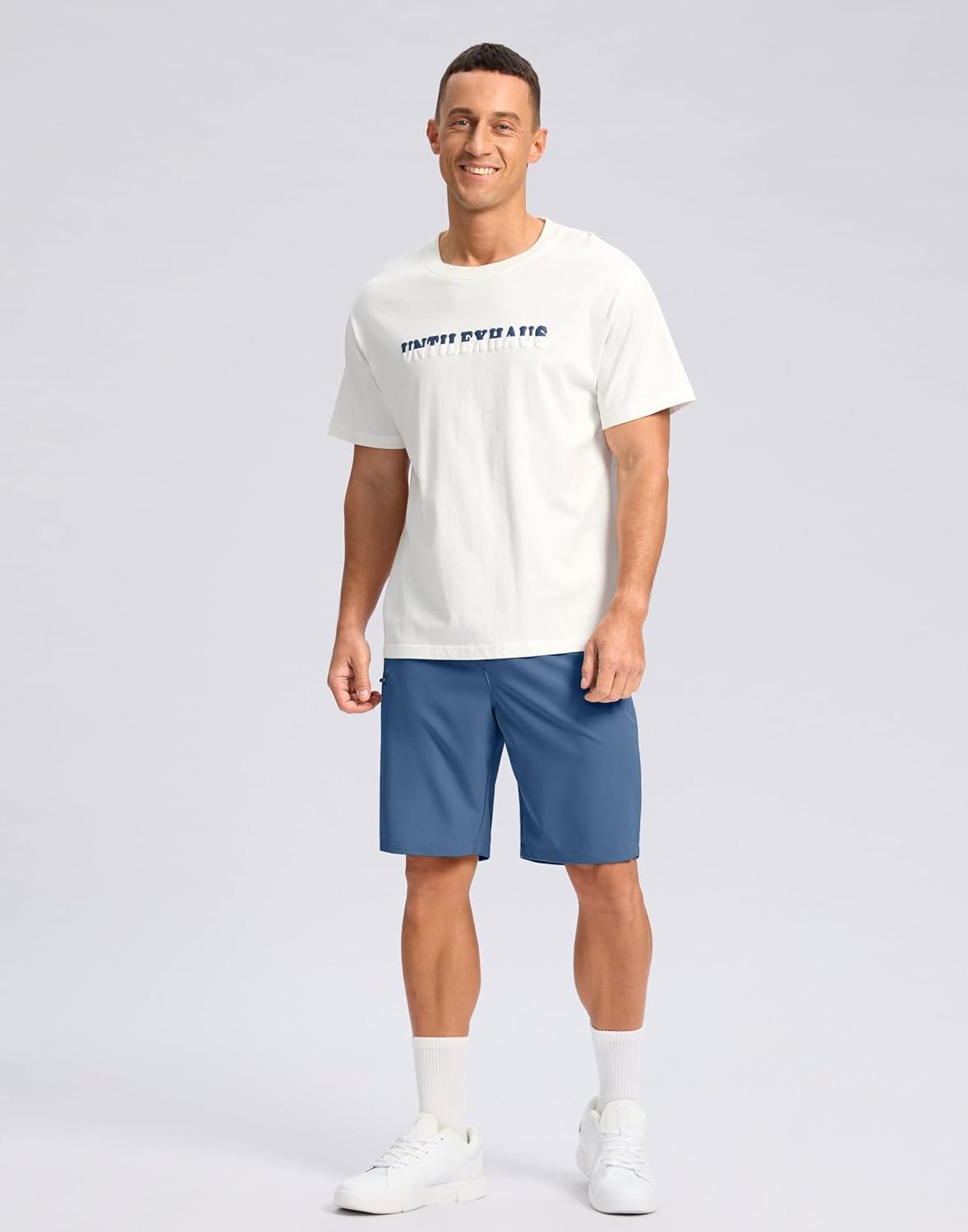 imageG Gradual Mens Casual Shorts 7 9 5 Lightweight 4 Pockets Stretch QuickDry Summer Shorts for Golf Work Hiking TripsBlue