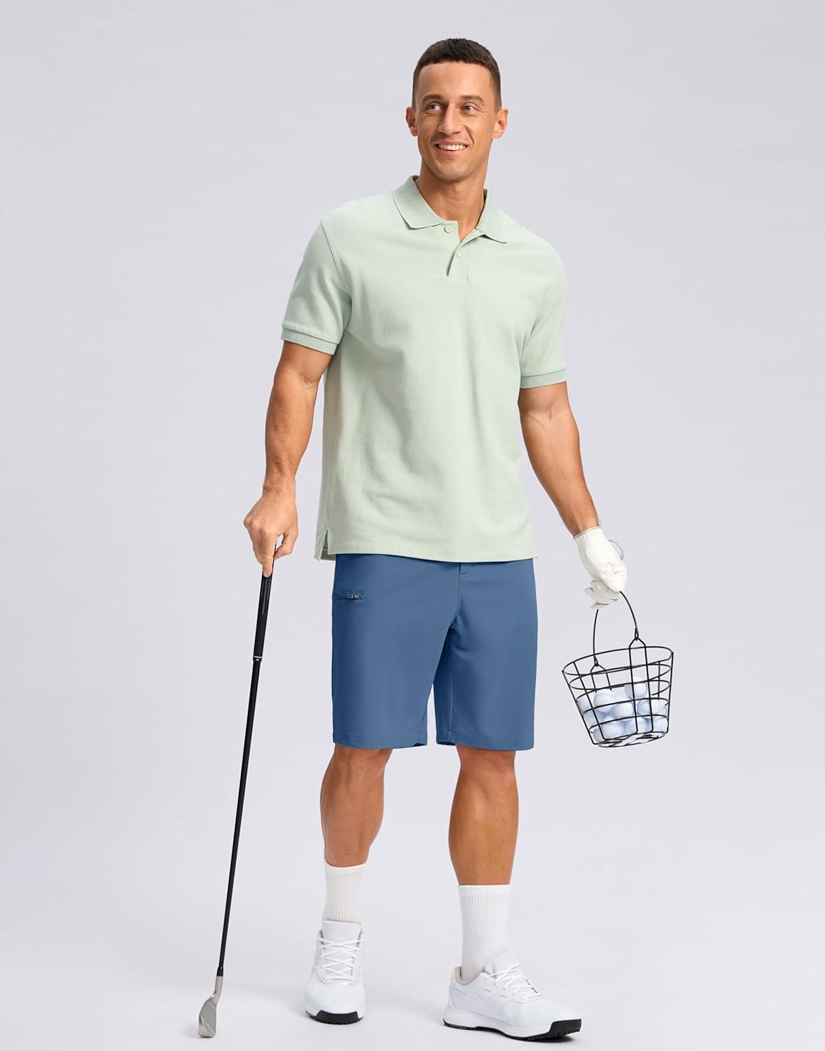 imageG Gradual Mens Casual Shorts 7 9 5 Lightweight 4 Pockets Stretch QuickDry Summer Shorts for Golf Work Hiking TripsBlue