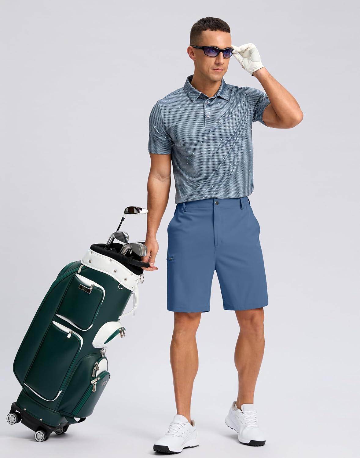 imageG Gradual Mens Casual Shorts 7 9 5 Lightweight 4 Pockets Stretch QuickDry Summer Shorts for Golf Work Hiking TripsBlue