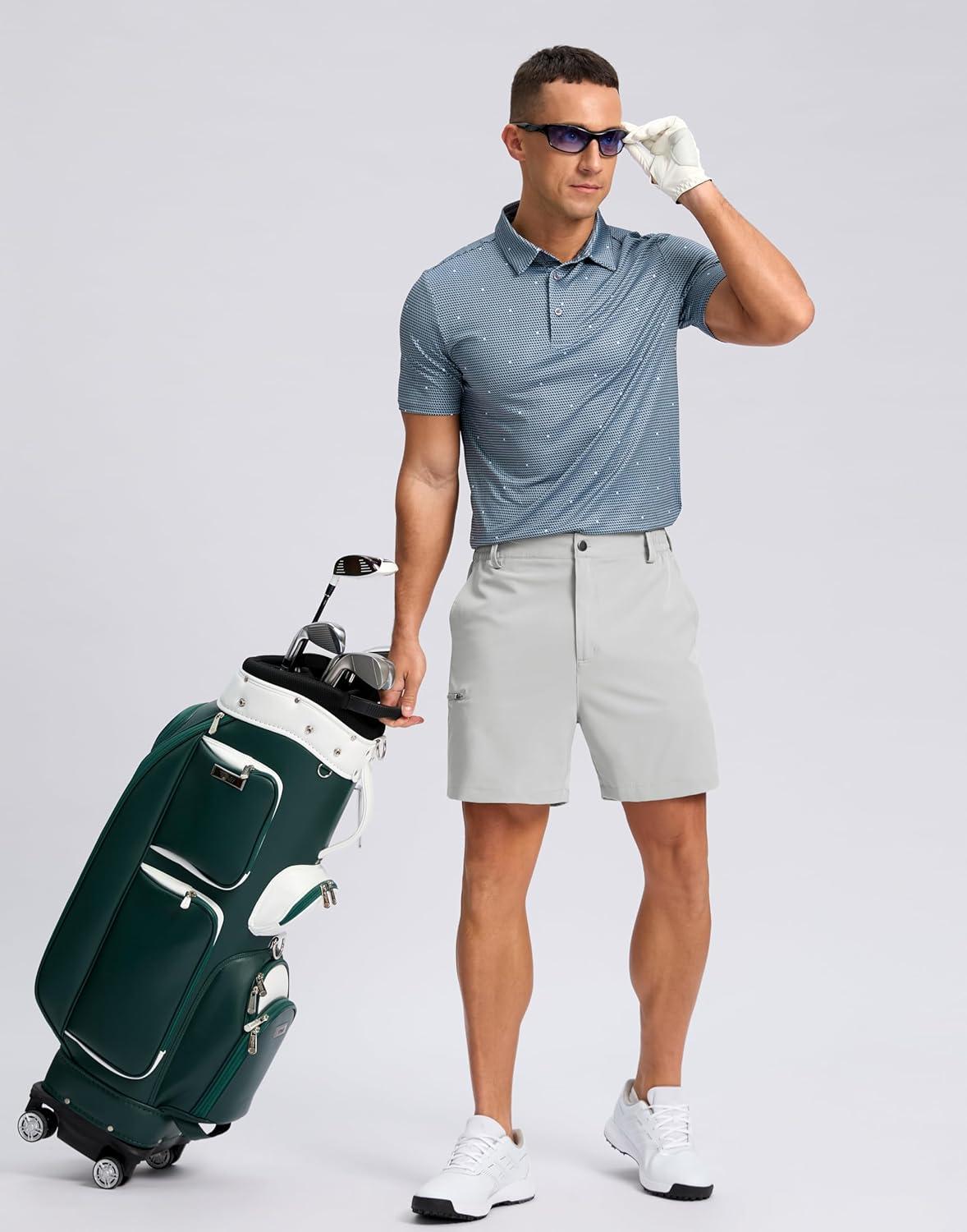 imageG Gradual Mens Casual Shorts 7 9 5 Lightweight 4 Pockets Stretch QuickDry Summer Shorts for Golf Work Hiking TripsBright Gray