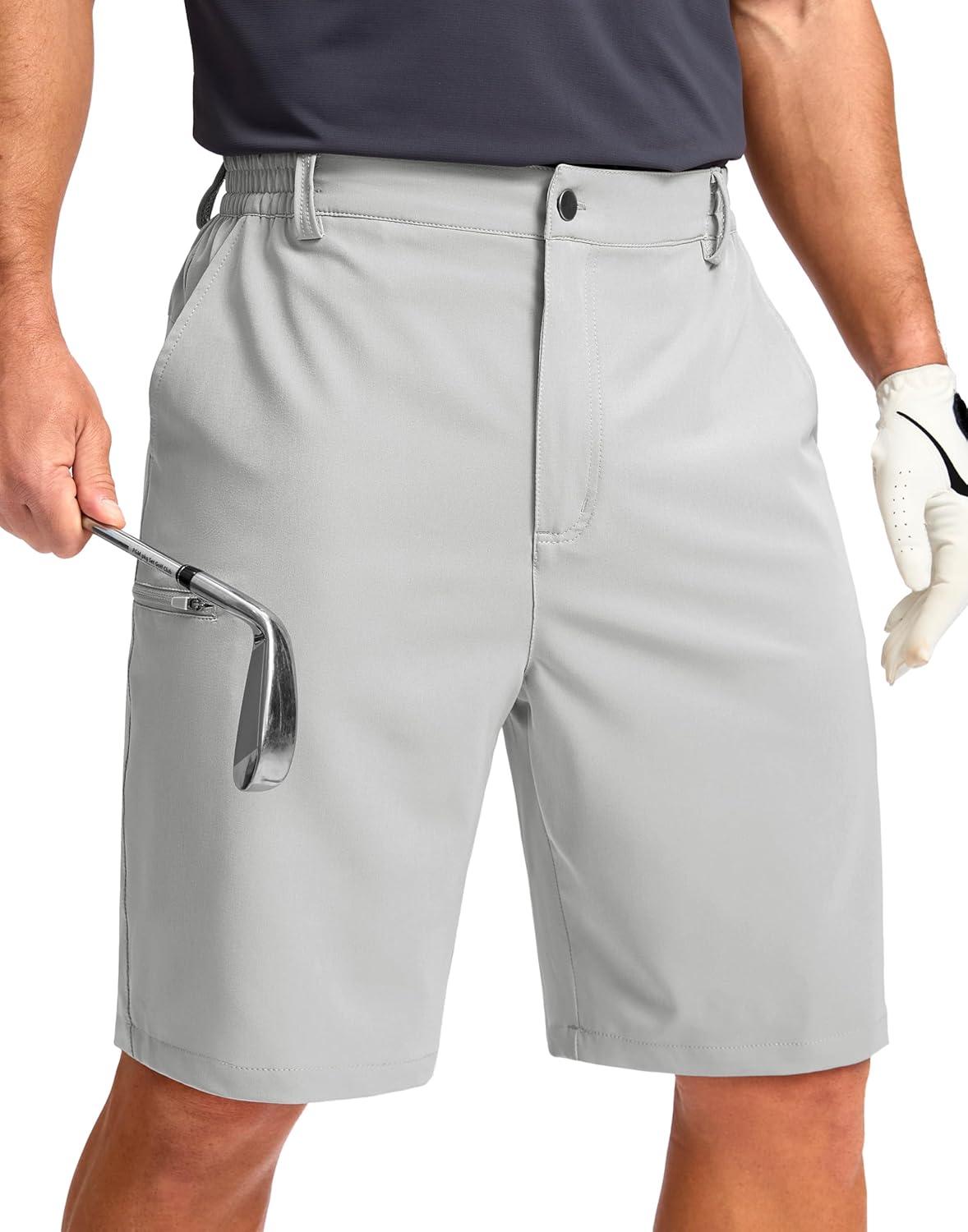 imageG Gradual Mens Casual Shorts 7 9 5 Lightweight 4 Pockets Stretch QuickDry Summer Shorts for Golf Work Hiking TripsBright Gray