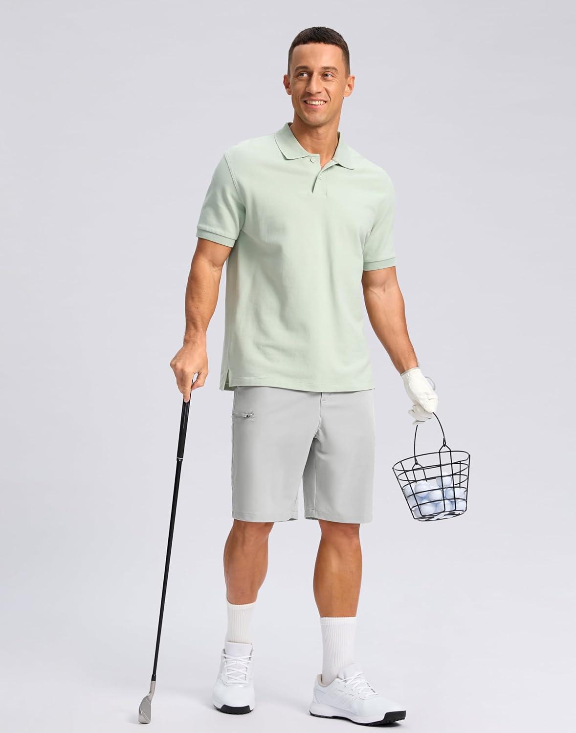 imageG Gradual Mens Casual Shorts 7 9 5 Lightweight 4 Pockets Stretch QuickDry Summer Shorts for Golf Work Hiking TripsBright Gray