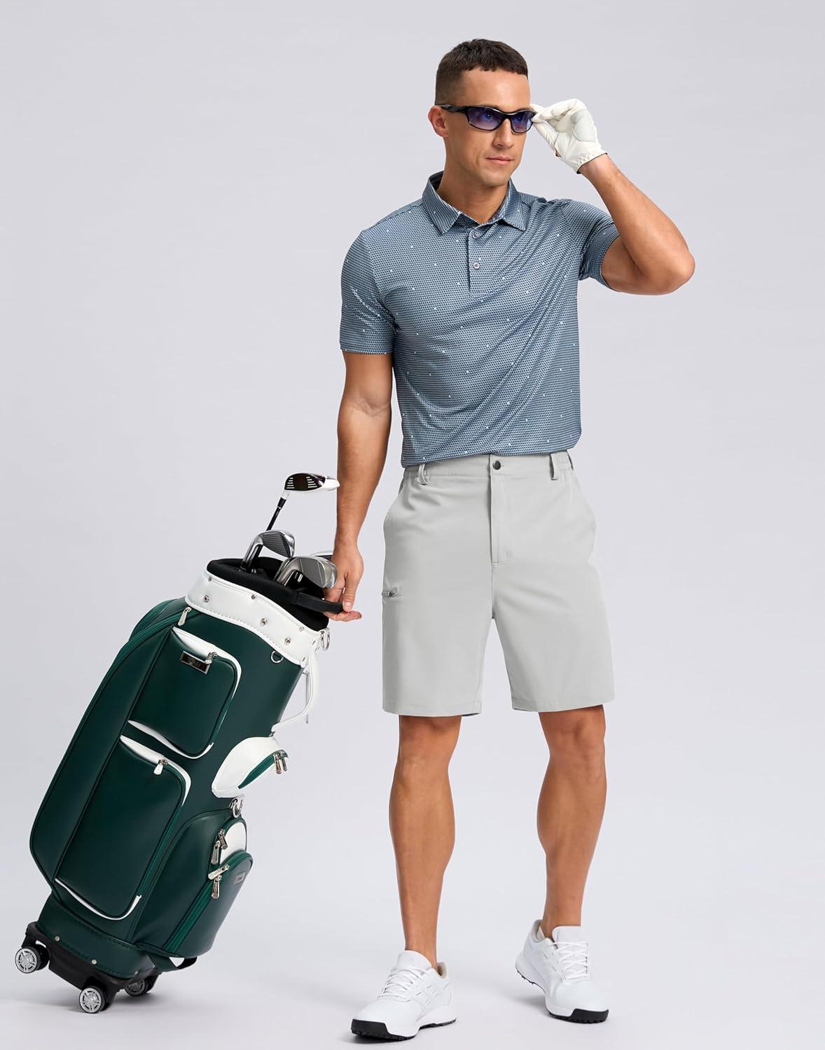 imageG Gradual Mens Casual Shorts 7 9 5 Lightweight 4 Pockets Stretch QuickDry Summer Shorts for Golf Work Hiking TripsBright Gray