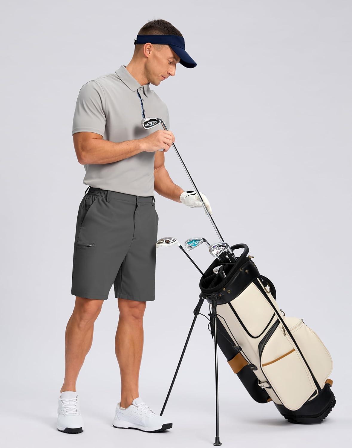 imageG Gradual Mens Casual Shorts 7 9 5 Lightweight 4 Pockets Stretch QuickDry Summer Shorts for Golf Work Hiking TripsCharcoal
