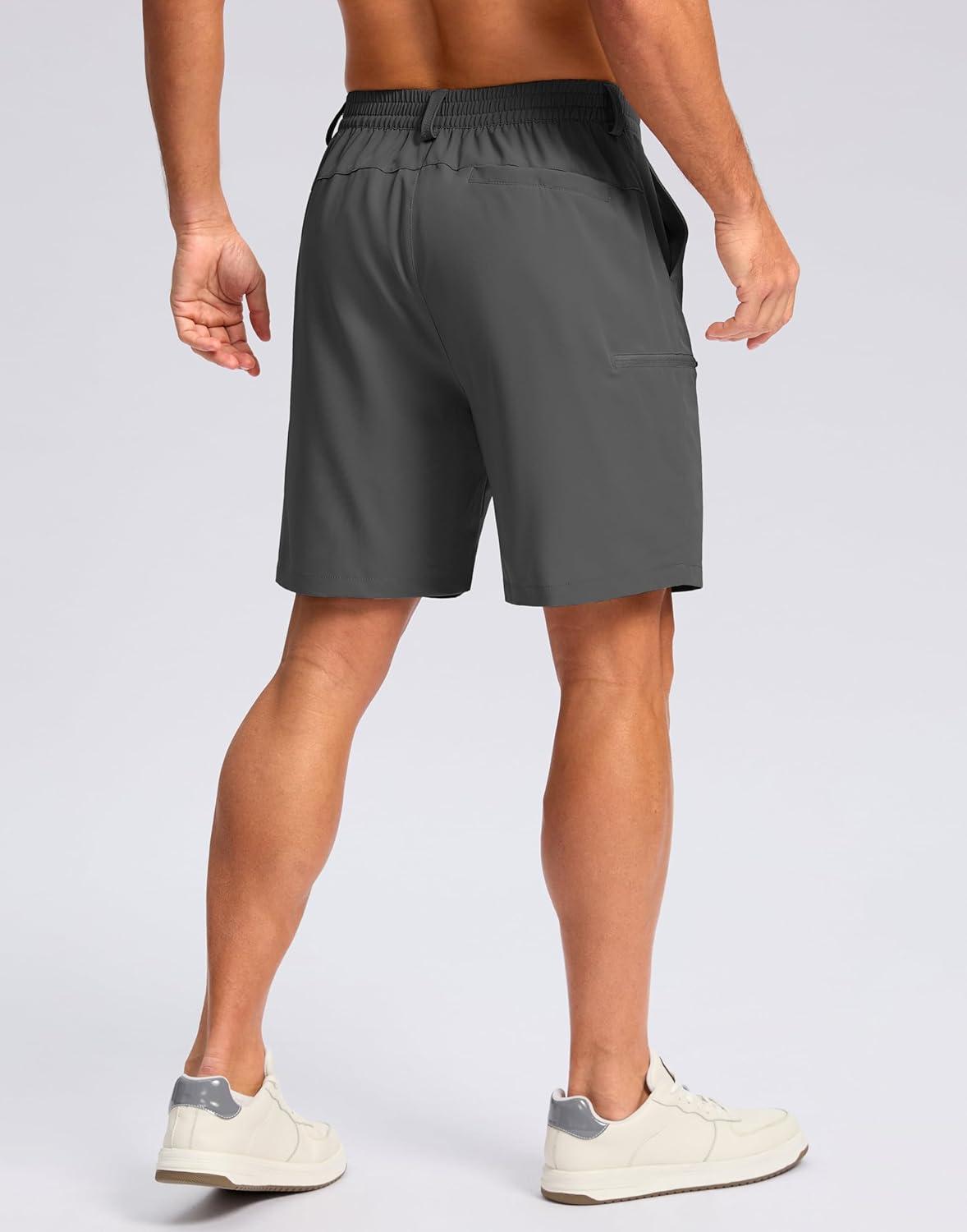 imageG Gradual Mens Casual Shorts 7 9 5 Lightweight 4 Pockets Stretch QuickDry Summer Shorts for Golf Work Hiking TripsCharcoal