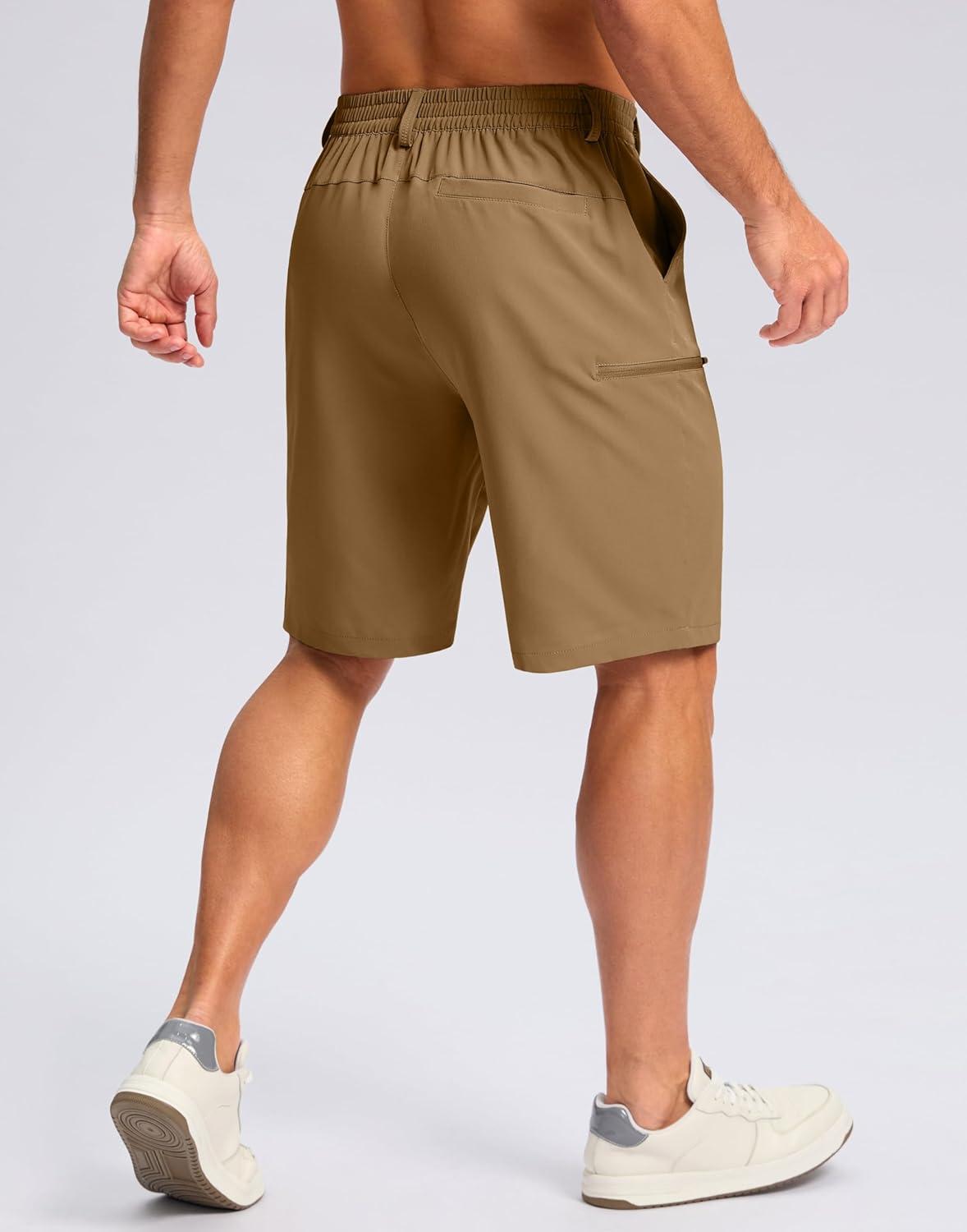 imageG Gradual Mens Casual Shorts 7 9 5 Lightweight 4 Pockets Stretch QuickDry Summer Shorts for Golf Work Hiking TripsDark Khaki