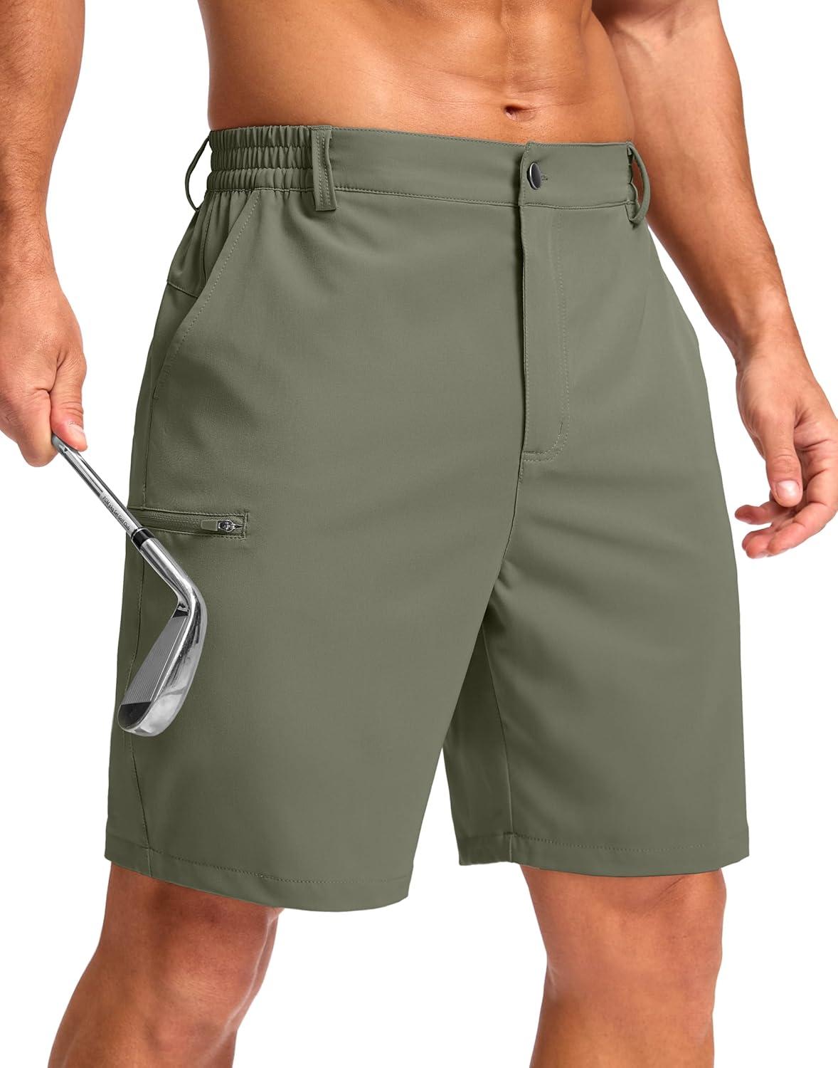 imageG Gradual Mens Casual Shorts 7 9 5 Lightweight 4 Pockets Stretch QuickDry Summer Shorts for Golf Work Hiking TripsGrey Sage