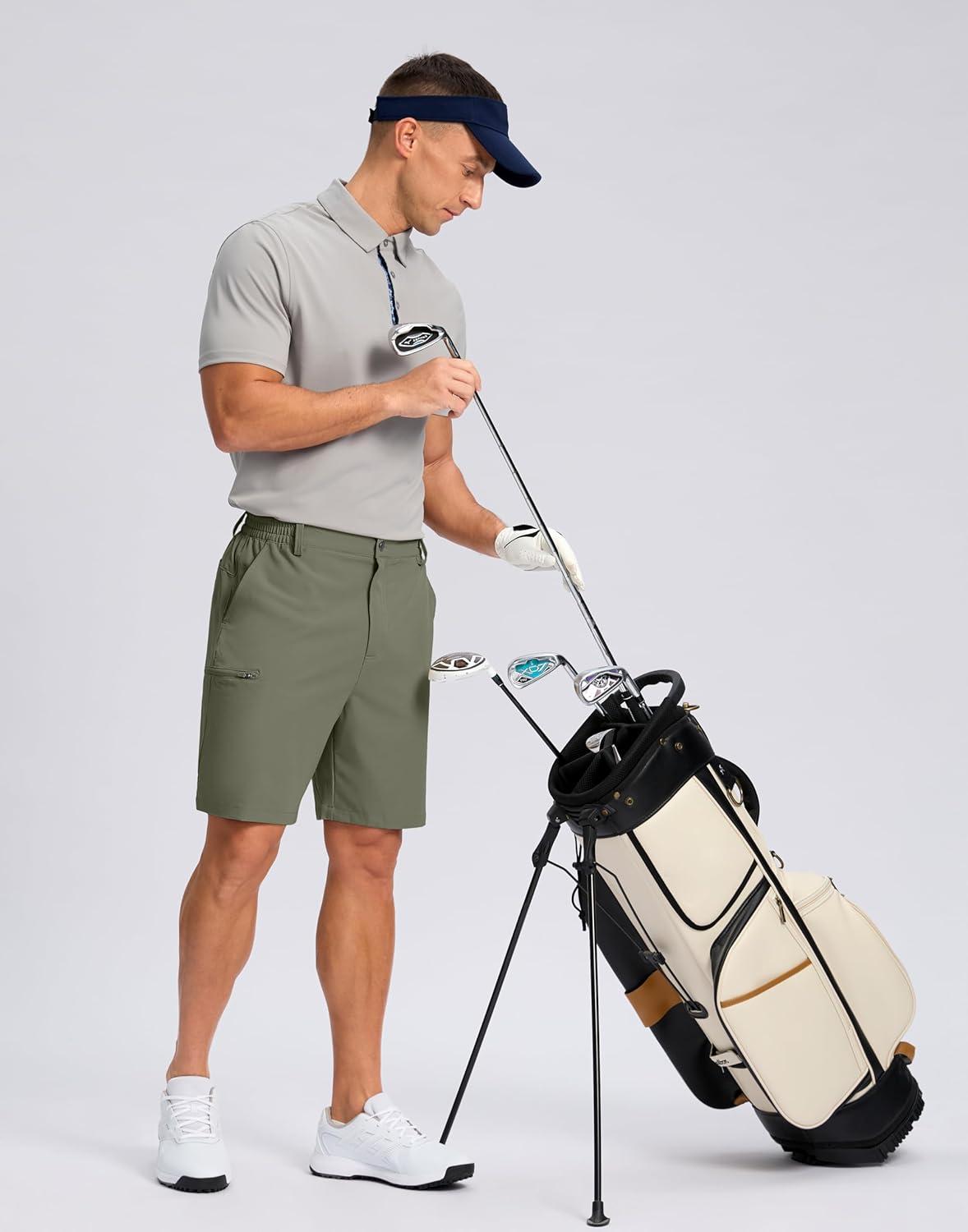 imageG Gradual Mens Casual Shorts 7 9 5 Lightweight 4 Pockets Stretch QuickDry Summer Shorts for Golf Work Hiking TripsGrey Sage
