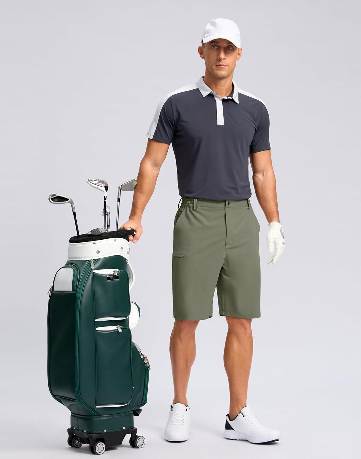 imageG Gradual Mens Casual Shorts 7 9 5 Lightweight 4 Pockets Stretch QuickDry Summer Shorts for Golf Work Hiking TripsGrey Sage