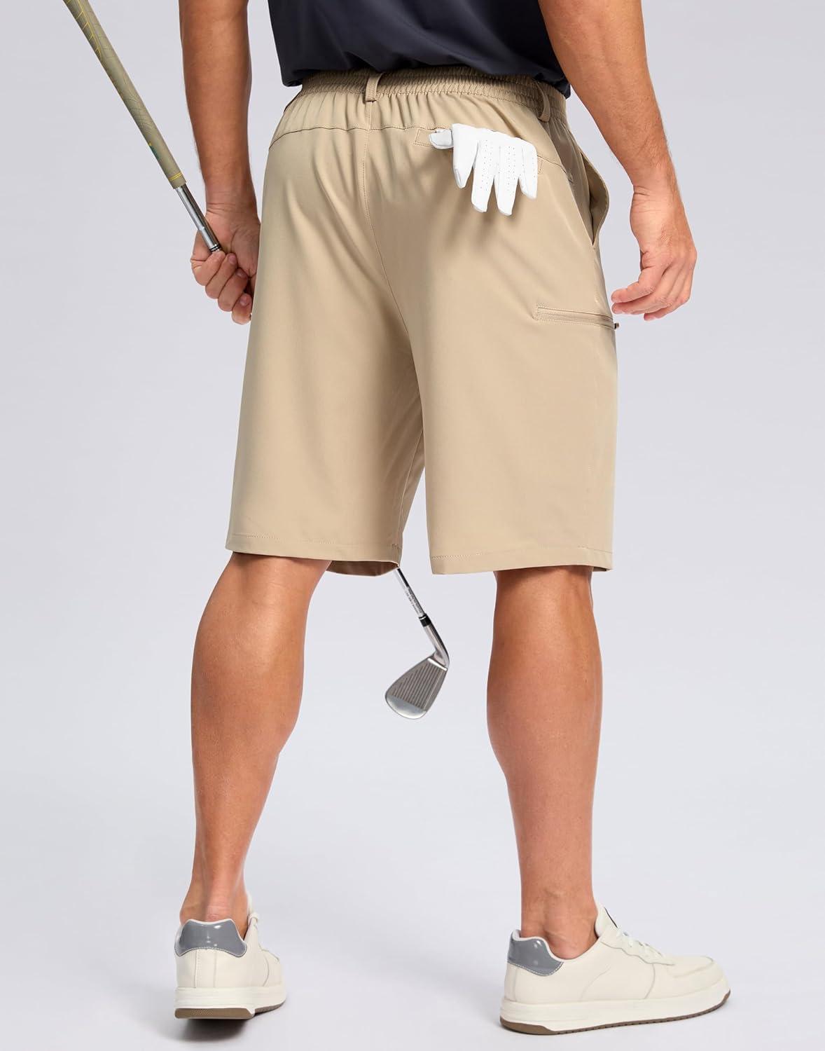 imageG Gradual Mens Casual Shorts 7 9 5 Lightweight 4 Pockets Stretch QuickDry Summer Shorts for Golf Work Hiking TripsLight Khaki