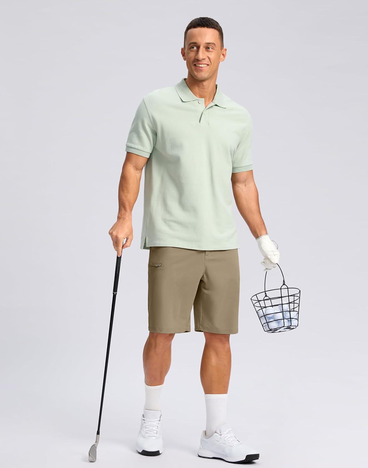 imageG Gradual Mens Casual Shorts 7 9 5 Lightweight 4 Pockets Stretch QuickDry Summer Shorts for Golf Work Hiking TripsMedium Khaki