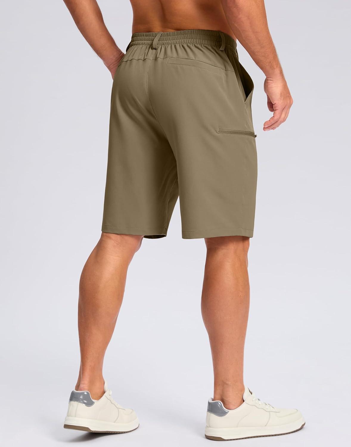 imageG Gradual Mens Casual Shorts 7 9 5 Lightweight 4 Pockets Stretch QuickDry Summer Shorts for Golf Work Hiking TripsMedium Khaki