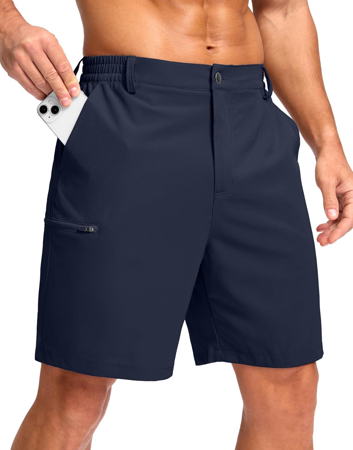 imageG Gradual Mens Casual Shorts 7 9 5 Lightweight 4 Pockets Stretch QuickDry Summer Shorts for Golf Work Hiking TripsNavy