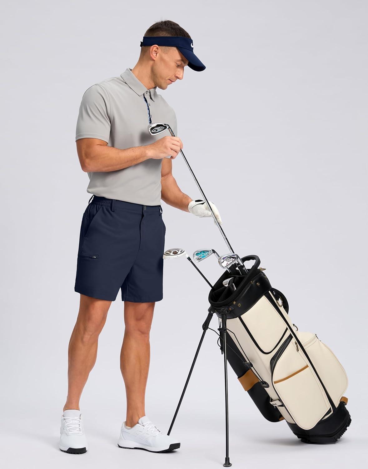 imageG Gradual Mens Casual Shorts 7 9 5 Lightweight 4 Pockets Stretch QuickDry Summer Shorts for Golf Work Hiking TripsNavy