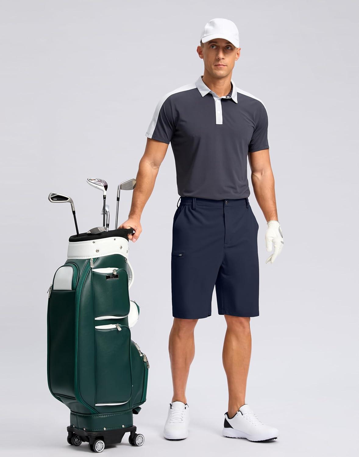 imageG Gradual Mens Casual Shorts 7 9 5 Lightweight 4 Pockets Stretch QuickDry Summer Shorts for Golf Work Hiking TripsNavy